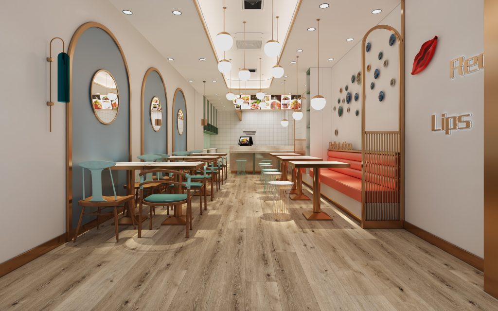 小蓝鲸石晶地板酒店地面装修效果图